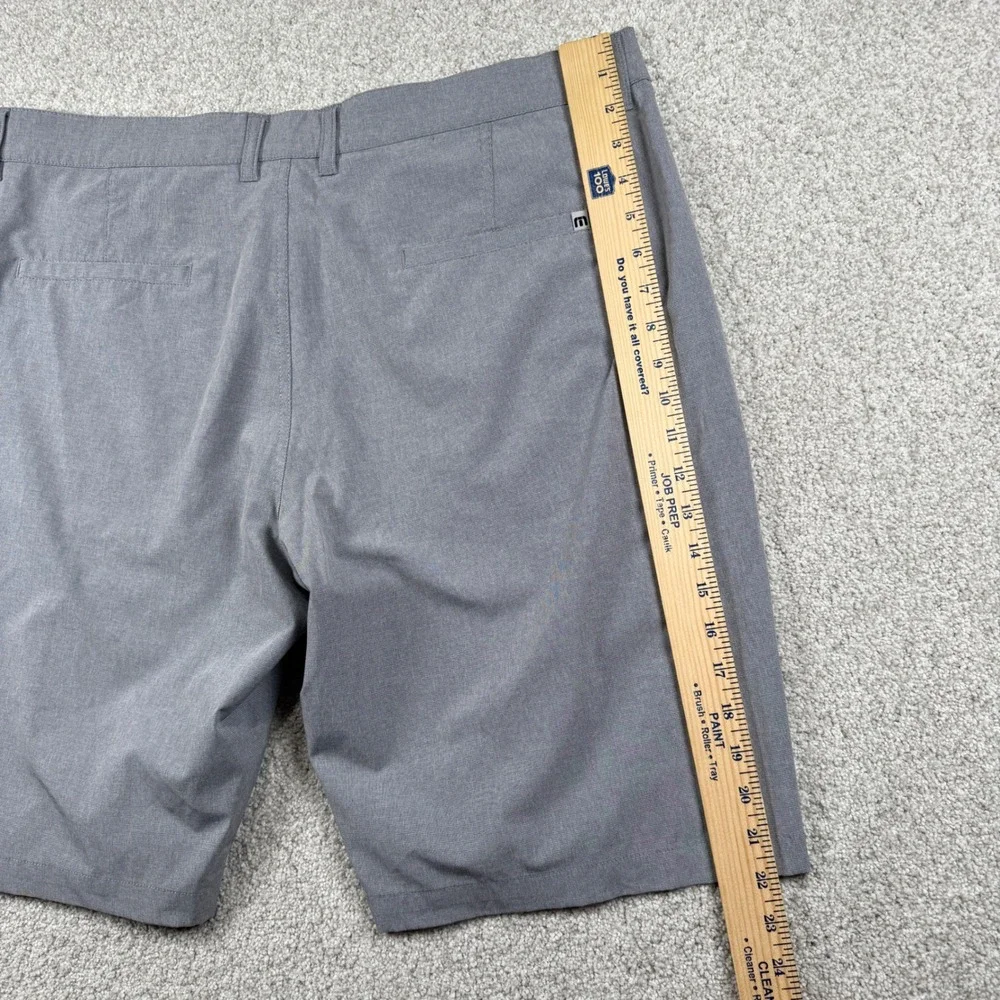 Travis Mathew Golf Shorts Mens 38 Grey Heathered‎ Stretch Flat Front Performance